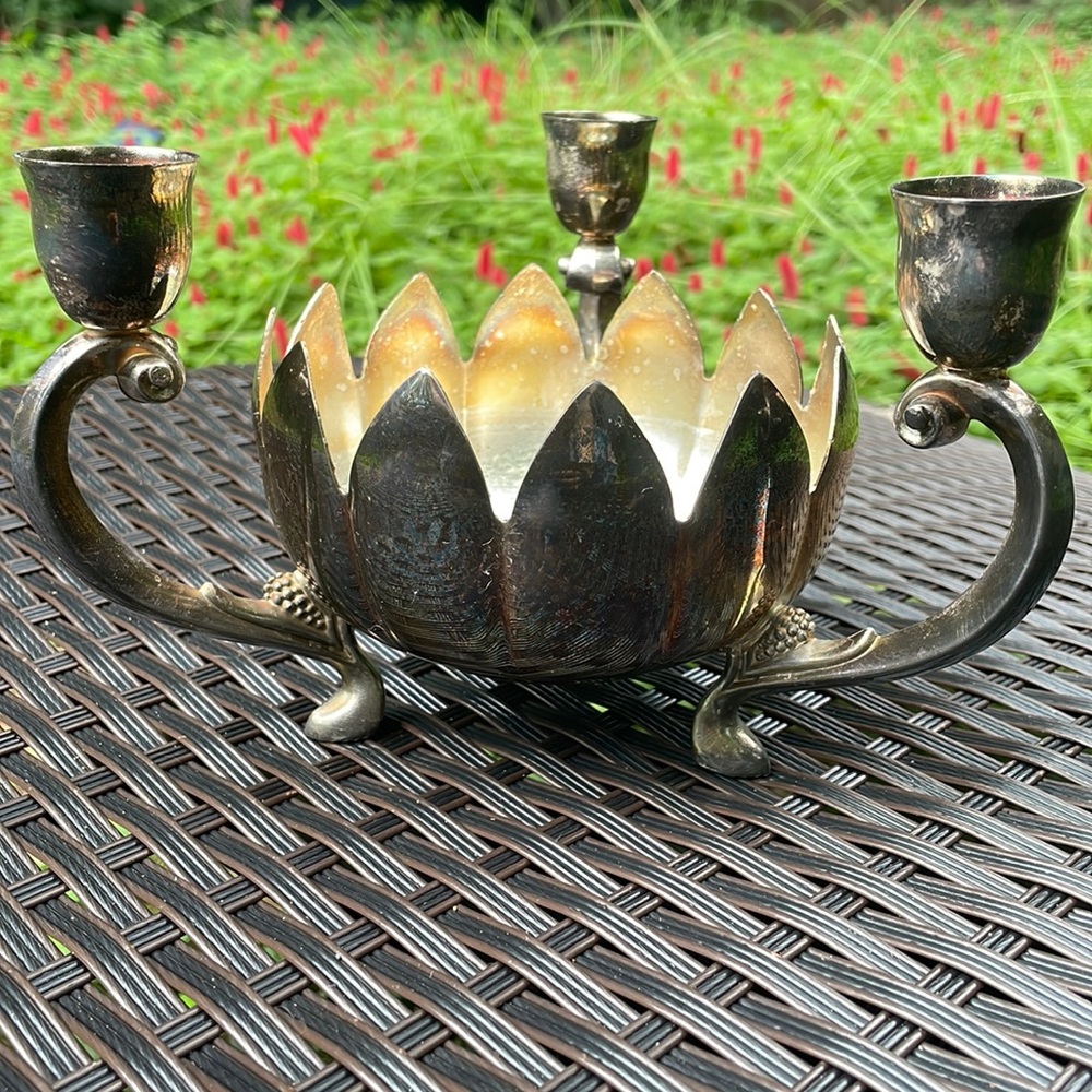 Vintage Silver Plate Footed Centerpiece